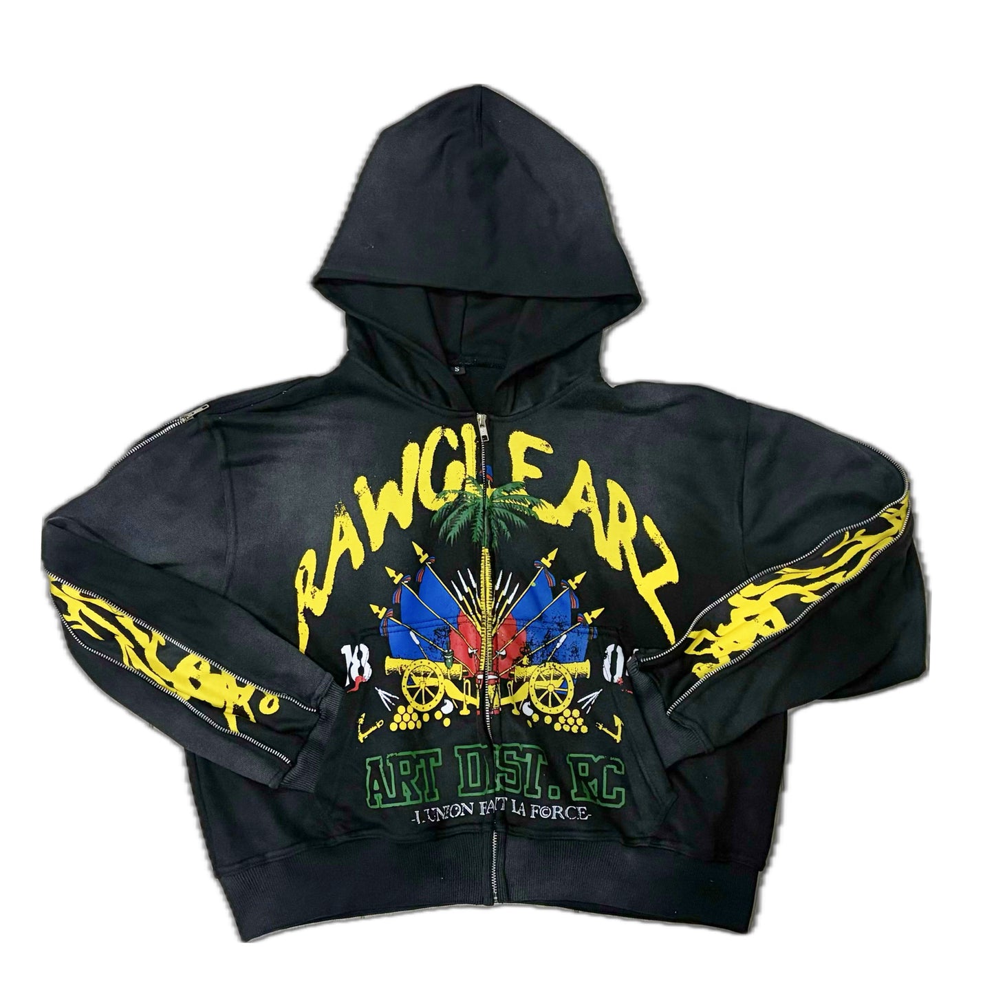 L'union zip up Black