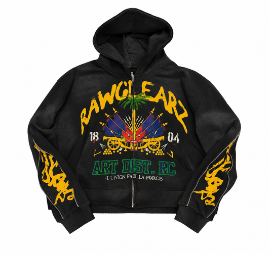 L'union zip up Black